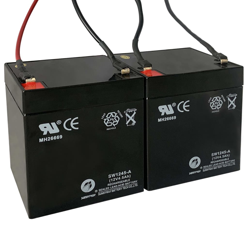 vidaXL Akumulatory do hulajnóg elektrycznych, 2 szt., 12 V, 4,5Ah