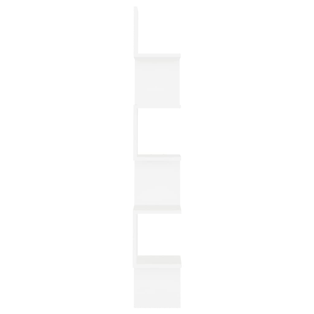 vidaXL Narożna półka ścienna, biała, 20x20x127,5 cm