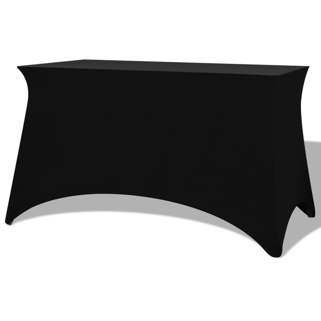 vidaXL Elastyczny pokrowiec na stół 243x76x74 cm, 2 szt., czarne