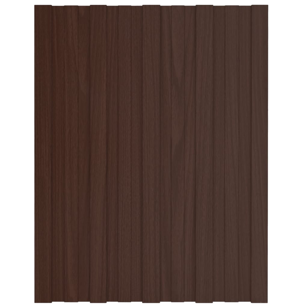vidaXL Panele dachowe, 36 szt., stal galwanizowana, brązowe, 60x45 cm