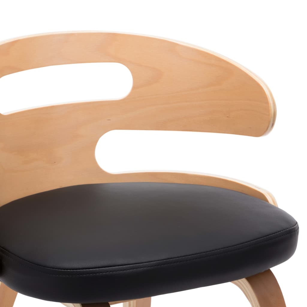 vidaXL Krzesła stołowe, 2 szt., gięte drewno i sztuczna skóra