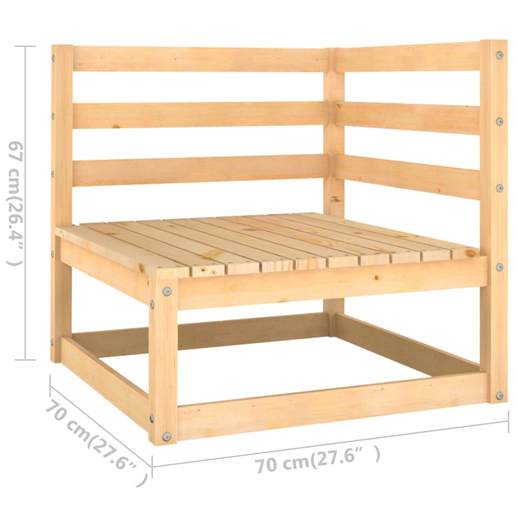 vidaXL 4-cz. zestaw mebli ogrodowych z poduszkami, lite drewno sosnowe