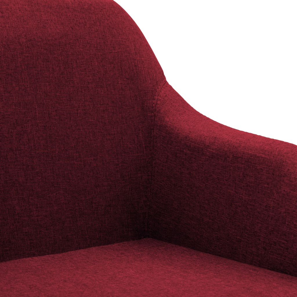 vidaXL Obrotowe krzesło biurowe, czerwone wino, tkanina