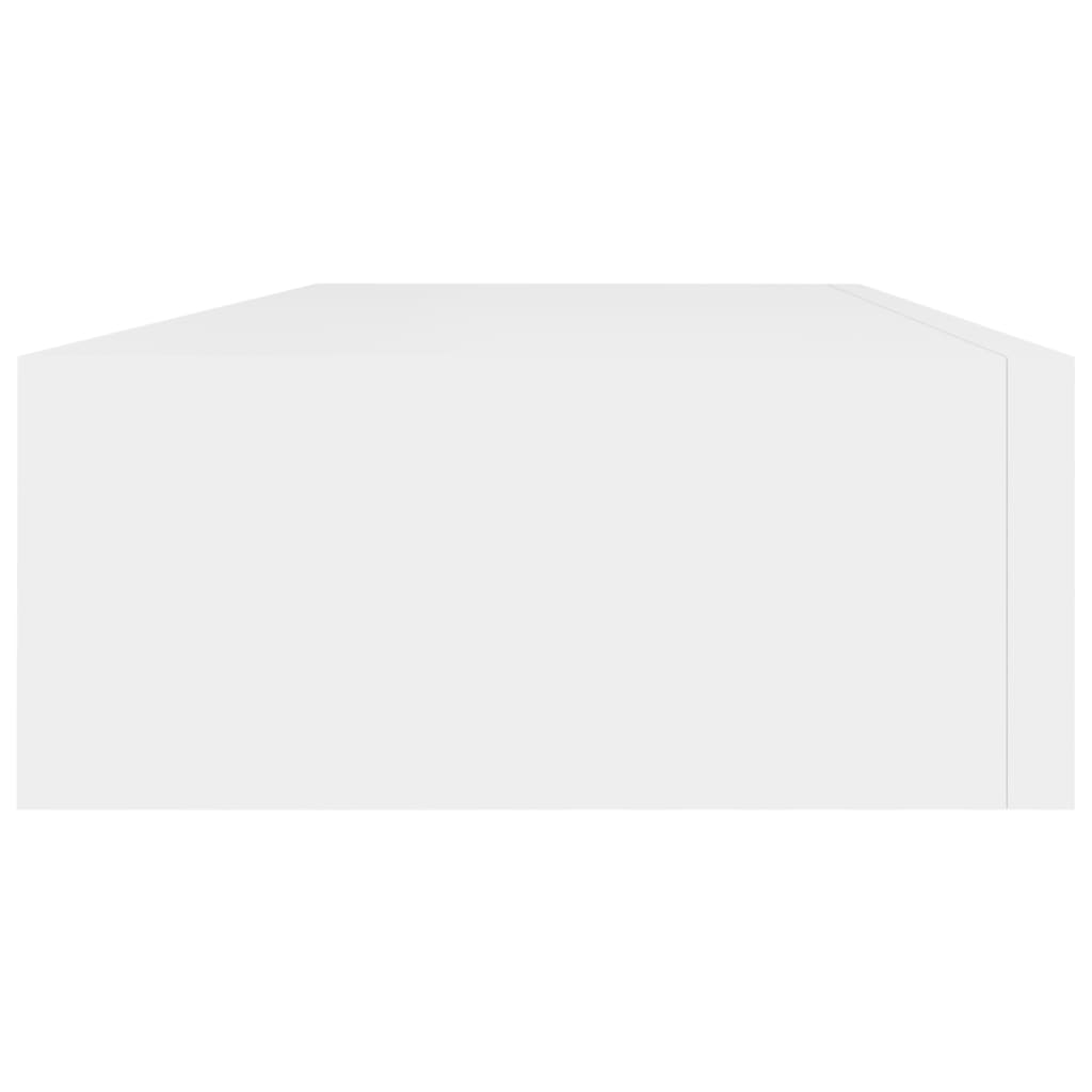 vidaXL Półki ścienne z szufladą, 2 szt., białe, 60 x 23,5 x 10 cm, MDF