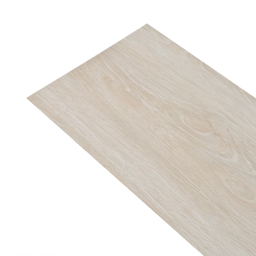 vidaXL Samoprzylepne panele podłogowe, PVC, 2,51 m², 2 mm, biały dąb