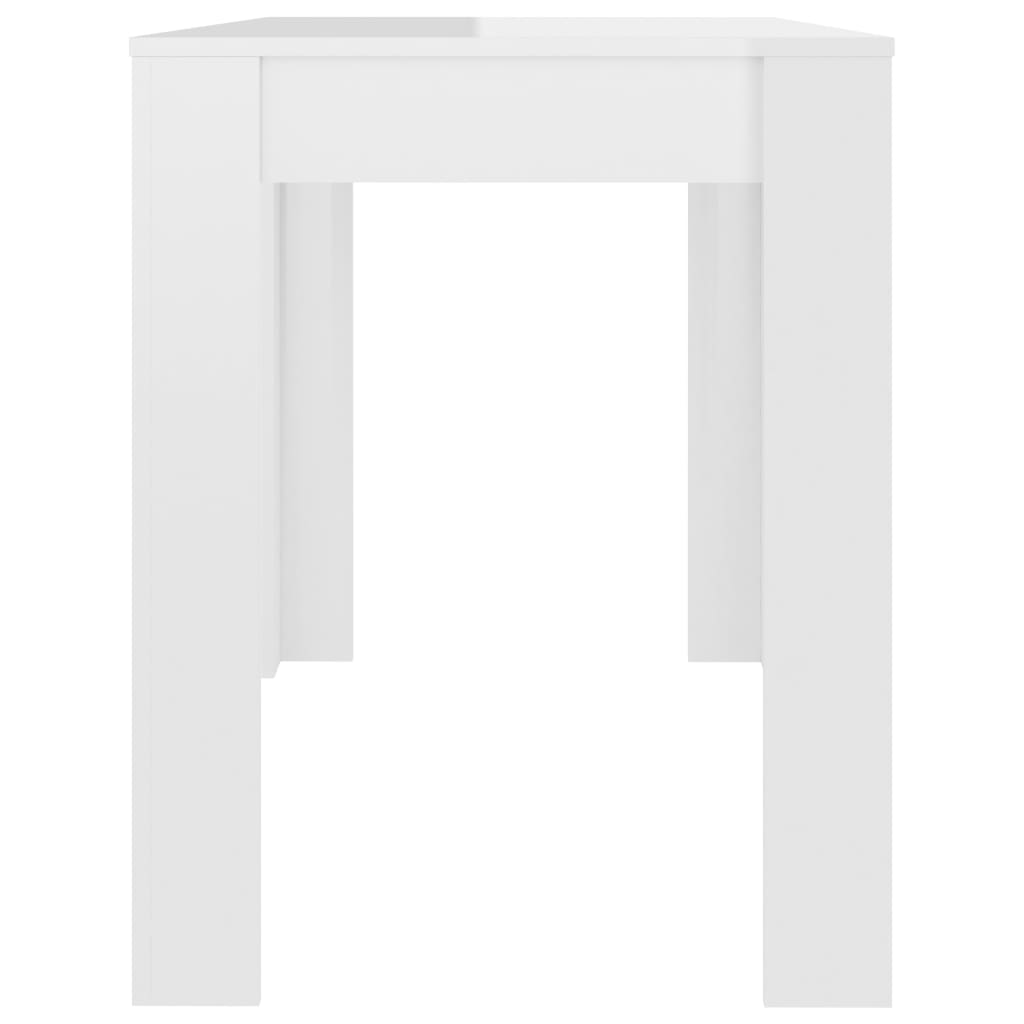 vidaXL Stół na wysoki połysk, biały, 120x60x76 cm, płyta wiórowa