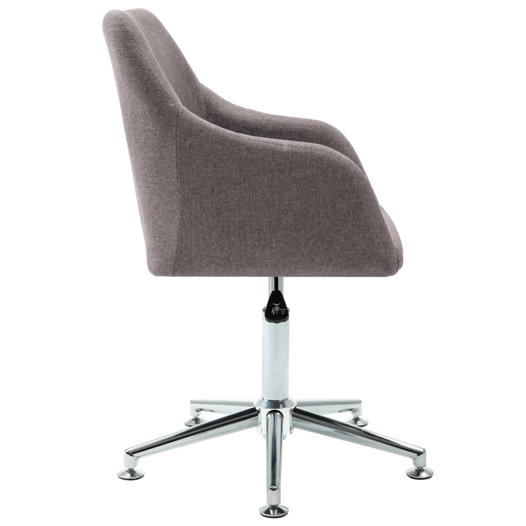 vidaXL Obrotowe krzesło biurowe, taupe, tkanina