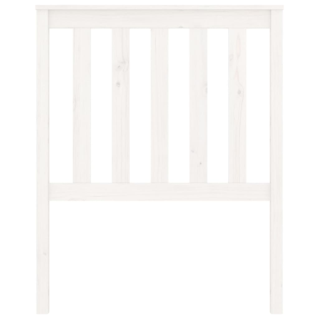 vidaXL Wezgłowie łóżka, białe, 81x6x101 cm, lite drewno sosnowe