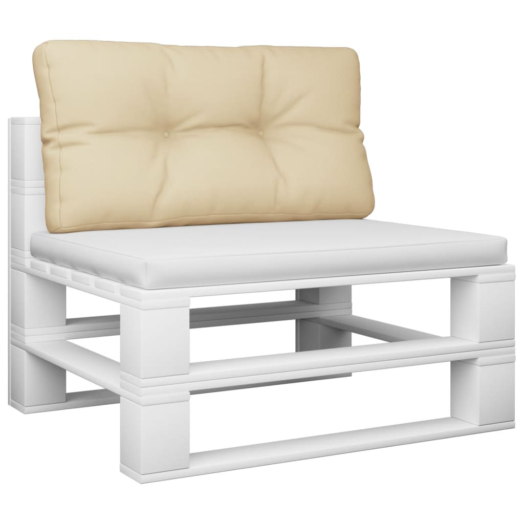 vidaXL Poduszka na siedzisko z palet, beżowa, 70x40x12 cm, tkanina