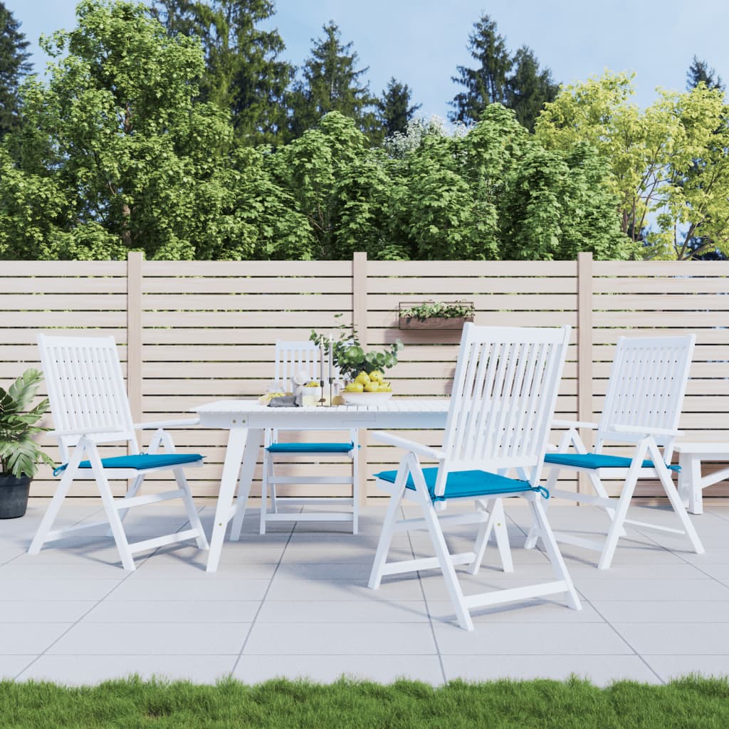 vidaXL Poduszki na krzesła ogrodowe, 4 szt., niebieskie, 40x40x3 cm