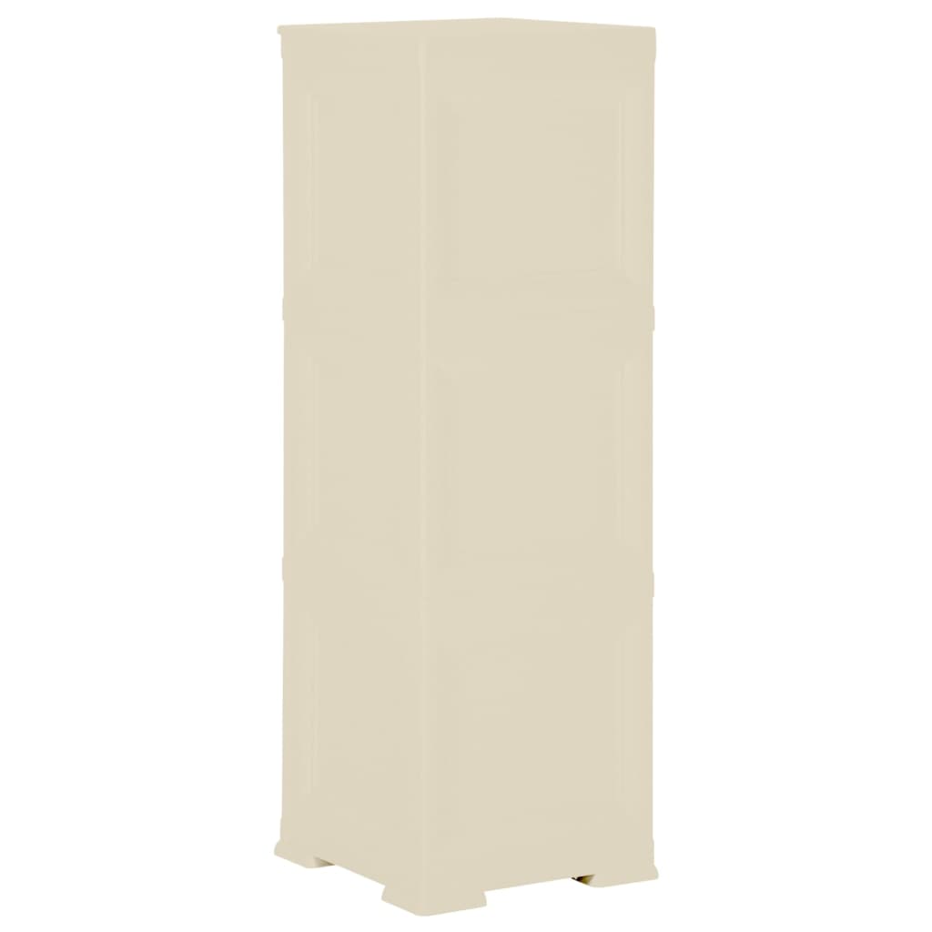 vidaXL Szafka plastikowa, 40x43x125 cm, wygląd drewna, biała