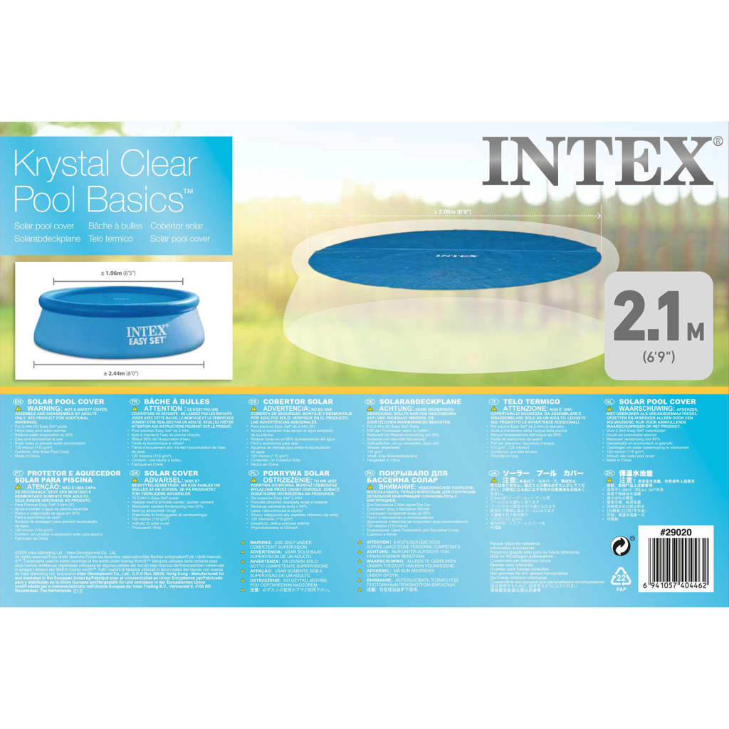 Intex Solarna plandeka na basen, okrągła, 244 cm