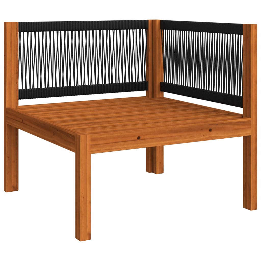 vidaXL Ogrodowe siedzisko narożne z poduszkami, lite drewno akacjowe