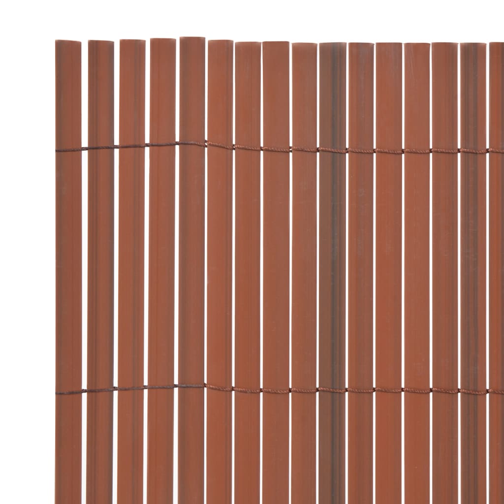 vidaXL Dwustronne ogrodzenie ogrodowe, PVC, 90x300 cm, brązowe