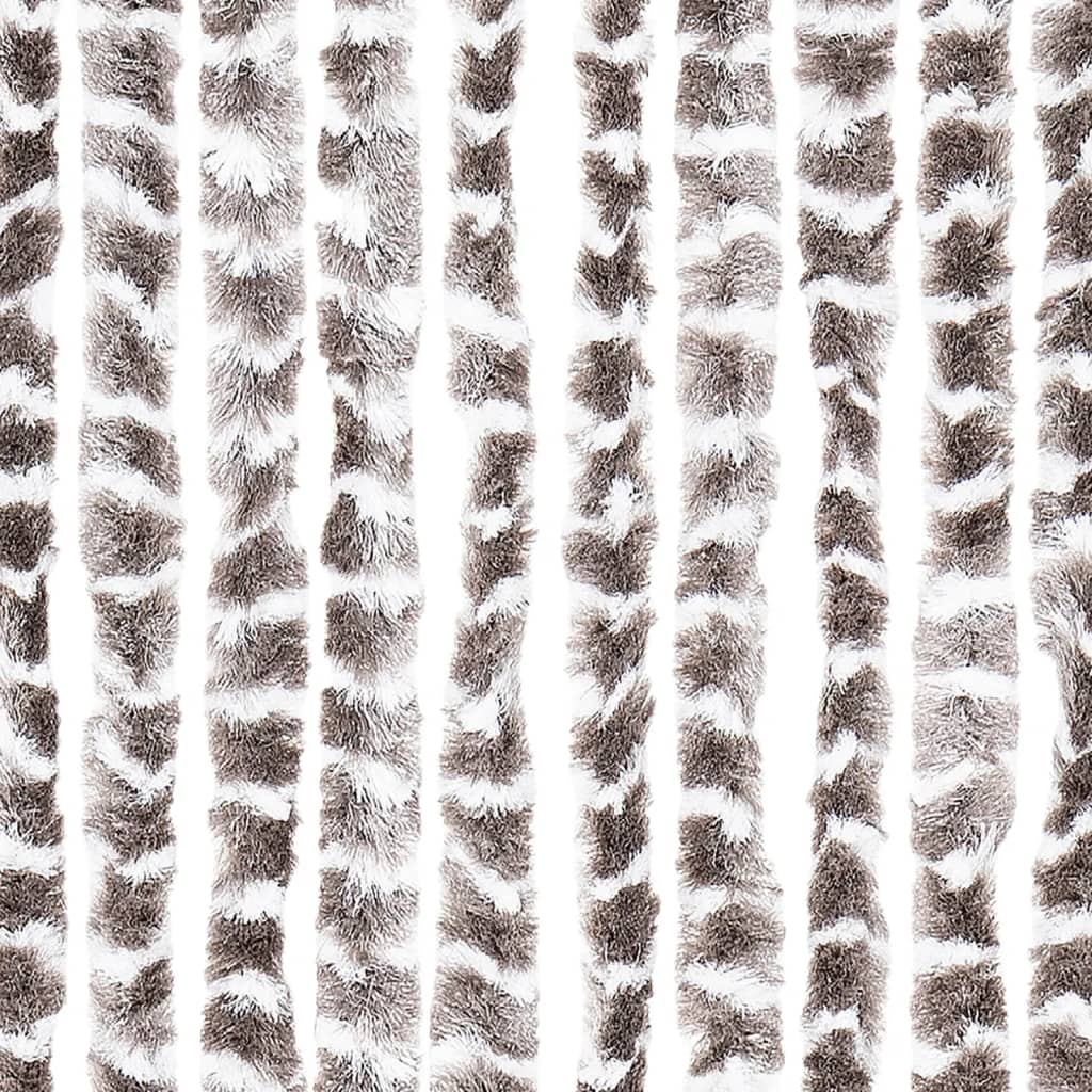 vidaXL Zasłona przeciwko owadom, taupe i biel, 100x230 cm, szenil