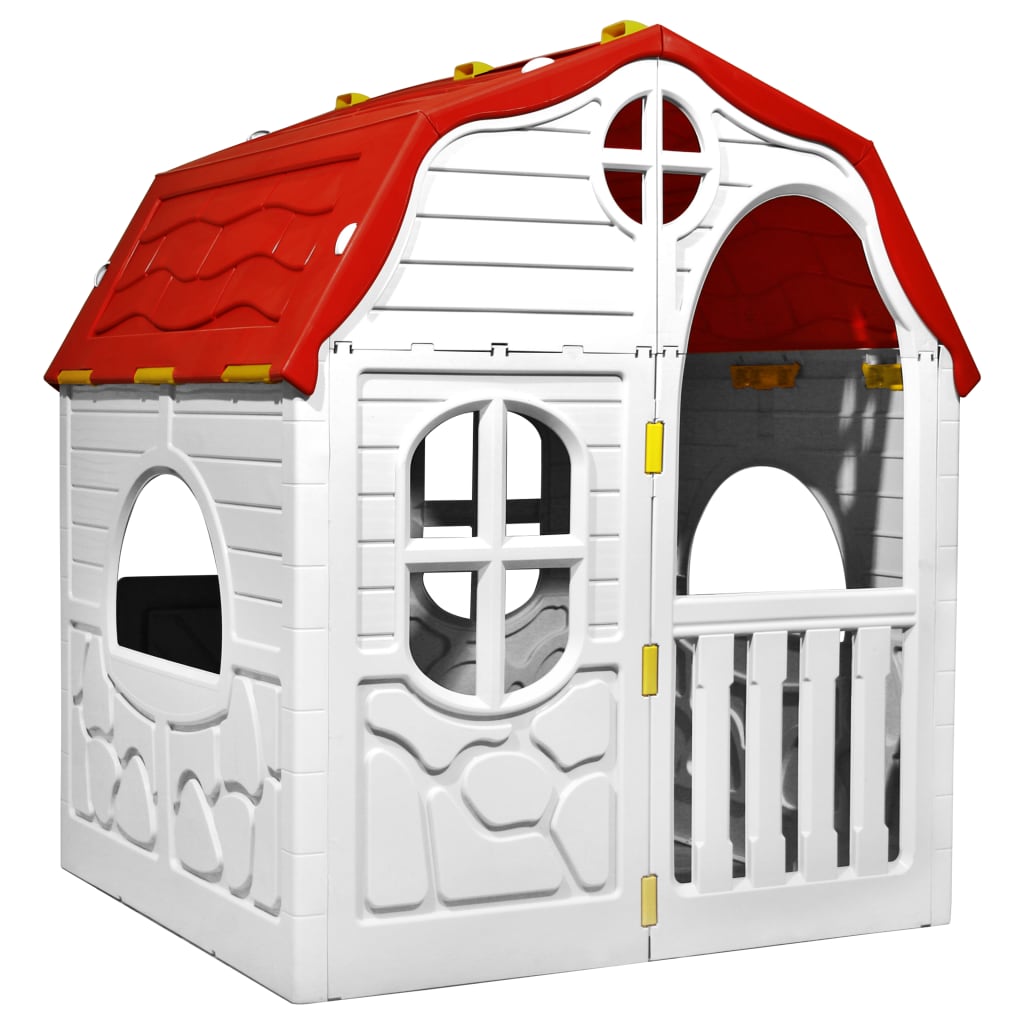 vidaXL Domek dla dzieci z otwieranymi drzwiczkami i oknami