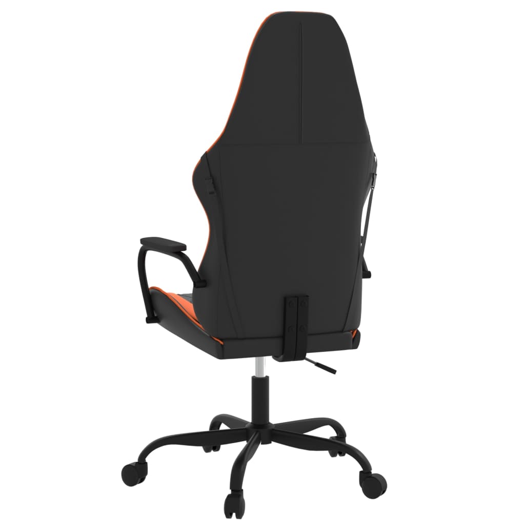 vidaXL Fotel gamingowy, czarno-pomarańczowy, sztuczna skóra