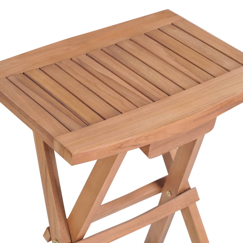 vidaXL Składane stołki barowe, 2 szt., lite drewno tekowe