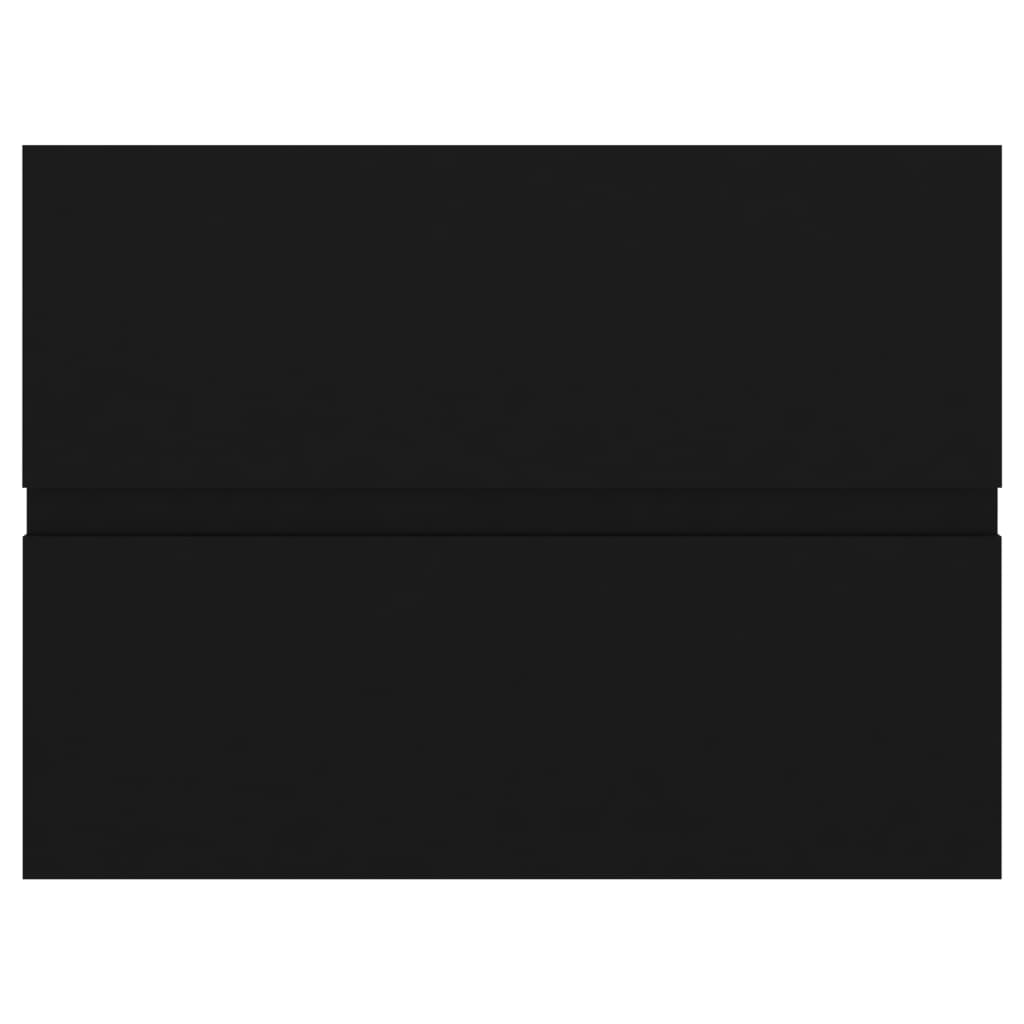 vidaXL Szafka pod umywalkę, czarna, 60x38,5x45 cm, płyta wiórowa