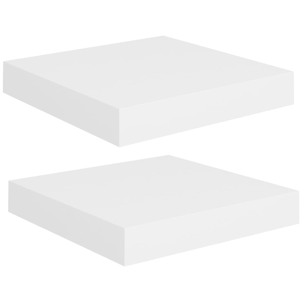 vidaXL Półki ścienne, 2 szt., białe, 23 x 23,5 x 3,8 cm, MDF