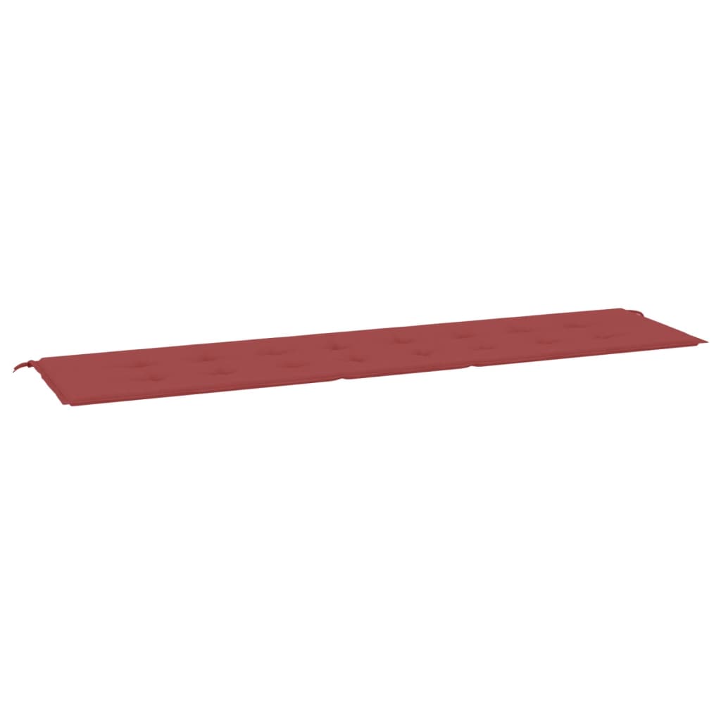 vidaXL Poduszka na ławkę ogrodową, winna czerwień 200x50x3 cm, tkanina