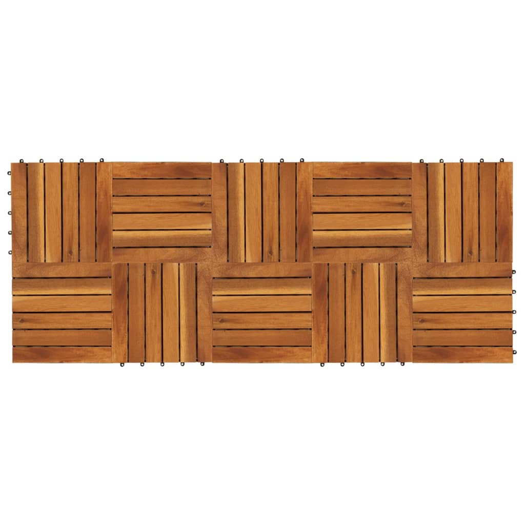 vidaXL Płytki tarasowe, 30 x 30 cm, drewno akacjowe, pionowy wzór