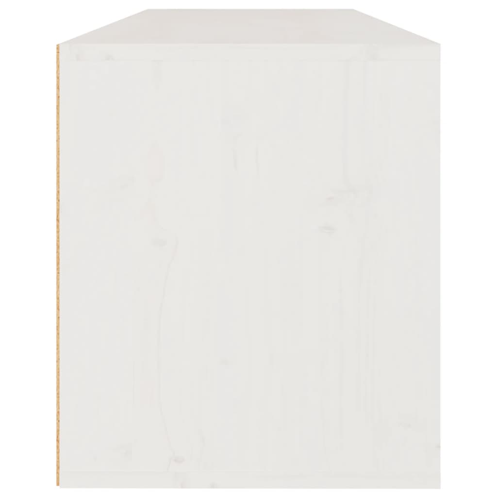 vidaXL Szafka ścienna, biała, 100x30x35 cm, lite drewno sosnowe