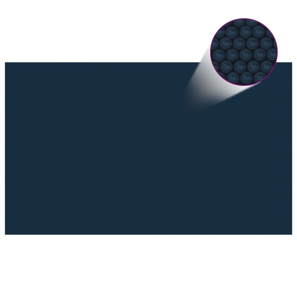 vidaXL Pływająca folia solarna z PE, 500x300 cm, czarno-niebieska
