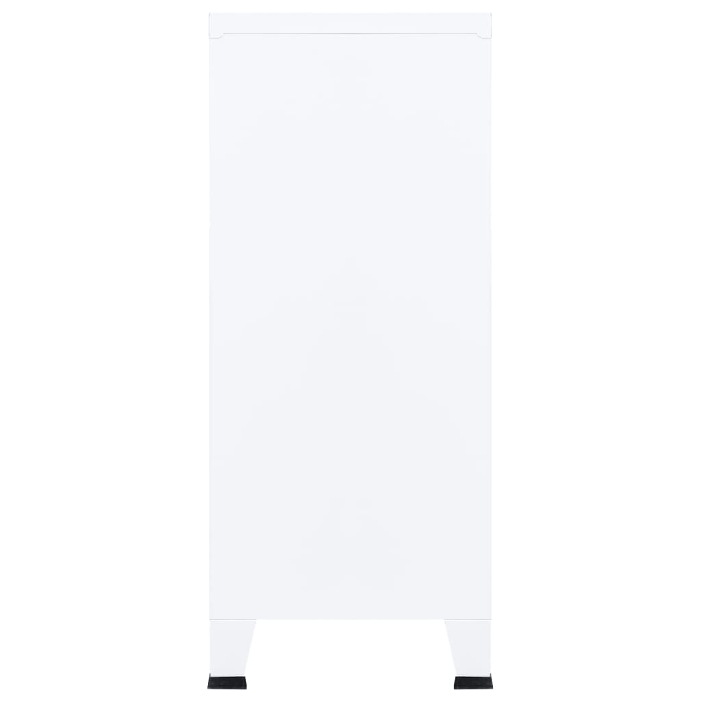 vidaXL Industrialna szafka, biała, 90x40x100 cm, stalowa