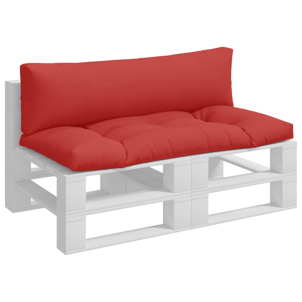 vidaXL Poduszki na sofę z palet, 2 szt., czerwone, tkanina