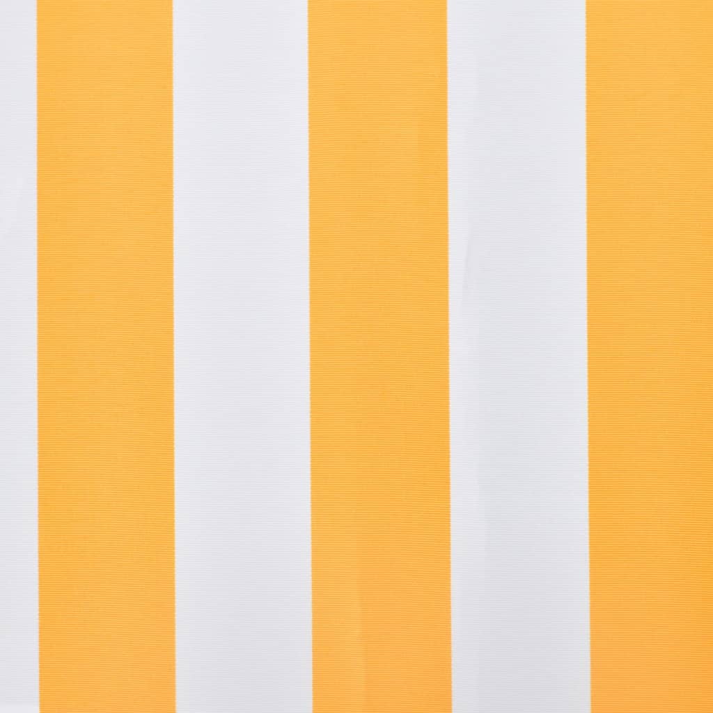vidaXL Tkanina do markizy, pomarańczowo-biała, 350 x 250 cm