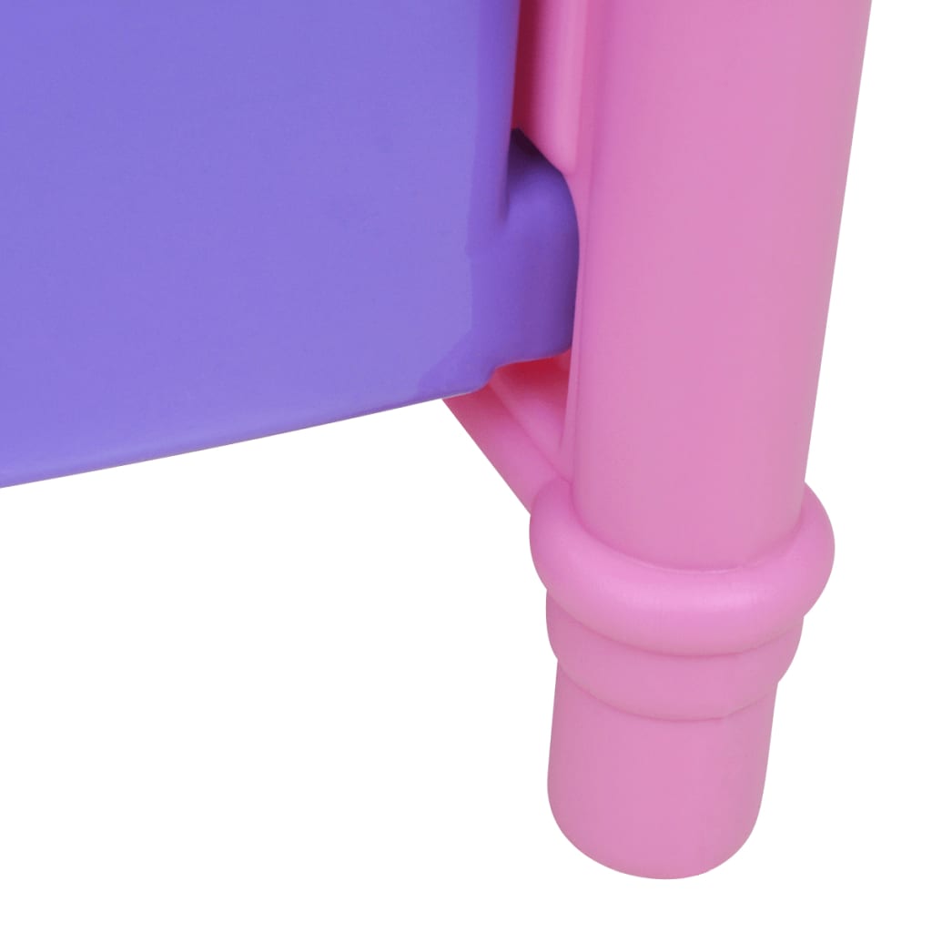 Łóżeczko dla lalek, różowo-fioletowe