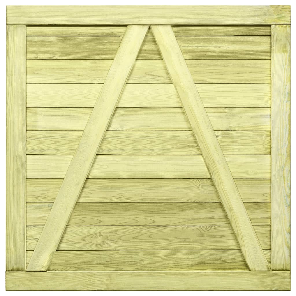 vidaXL Furtka ogrodowa, impregnowane drewno sosnowe, 100 x 100 cm