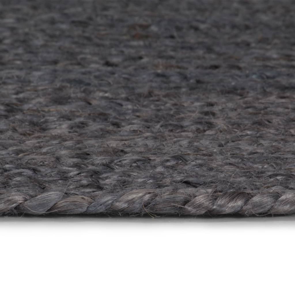 vidaXLRęcznie robiony dywan z juty, okrągły, 210 cm, ciemnoszary