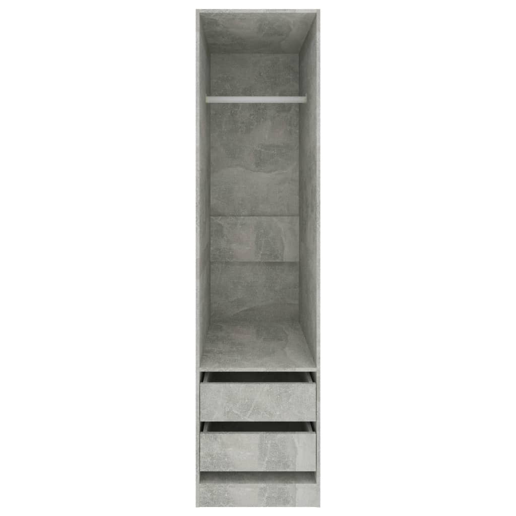 vidaXL Szafa z szufladami, betonowy szary, 50x50x200 cm
