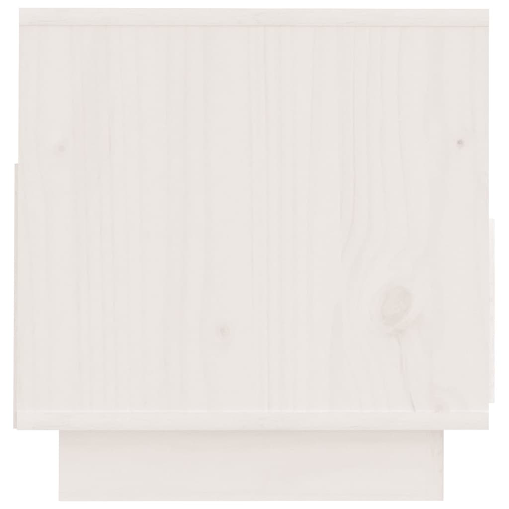vidaXL Szafka pod telewizor, biała, 60x35x37 cm, lite drewno sosnowe