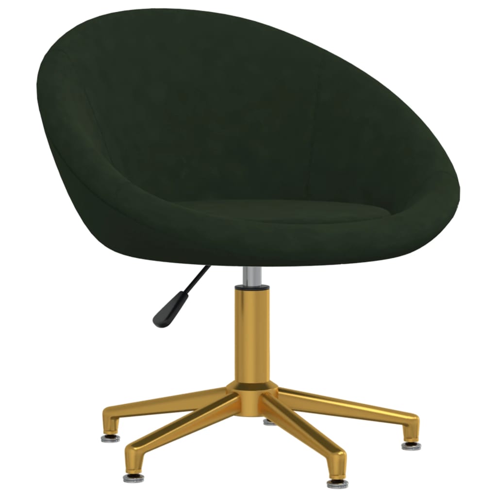 vidaXL Krzesła stołowe, 6 szt., ciemnozielone, aksamitne