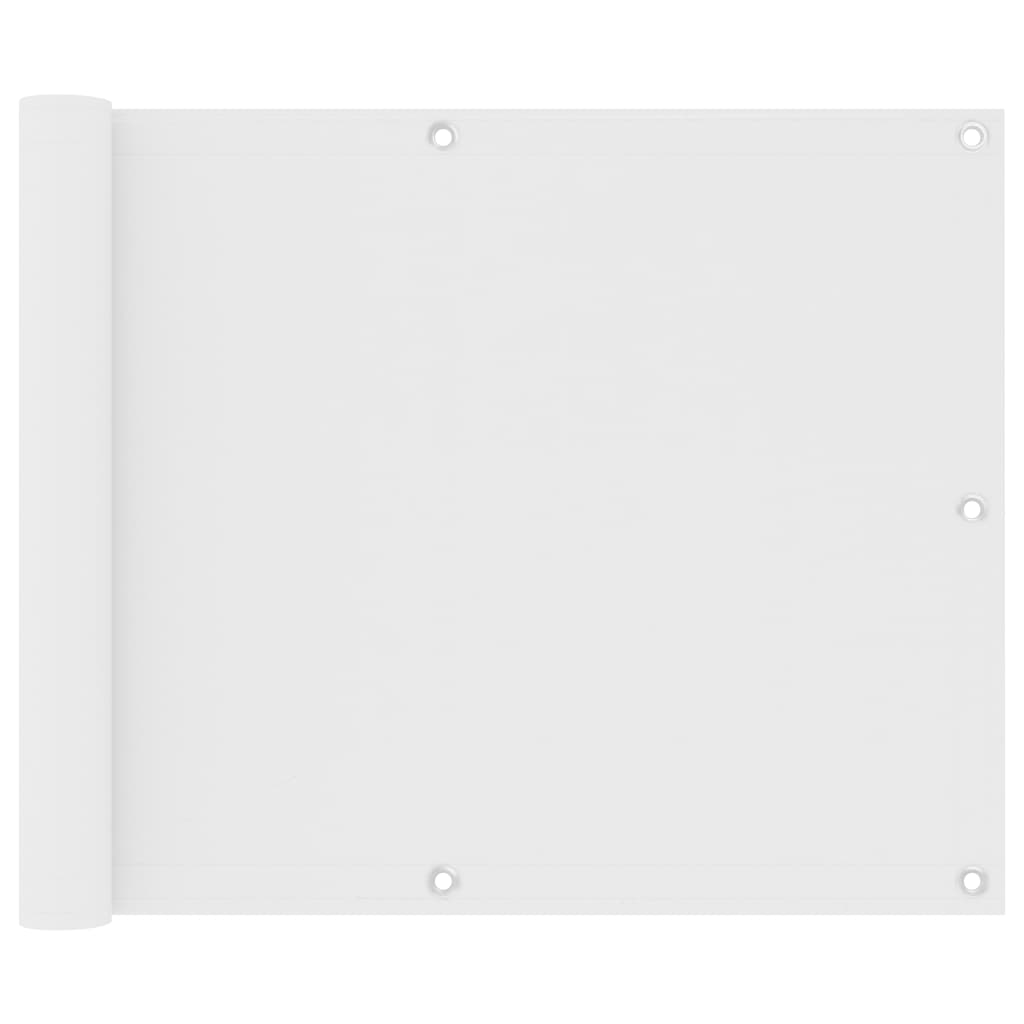 vidaXL Parawan balkonowy, biały, 75x400 cm, tkanina Oxford