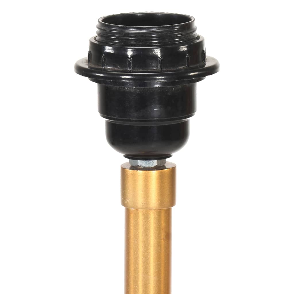 vidaXL Lampa podłogowa na trójnogu, czarno-złota, drewno, 141 cm