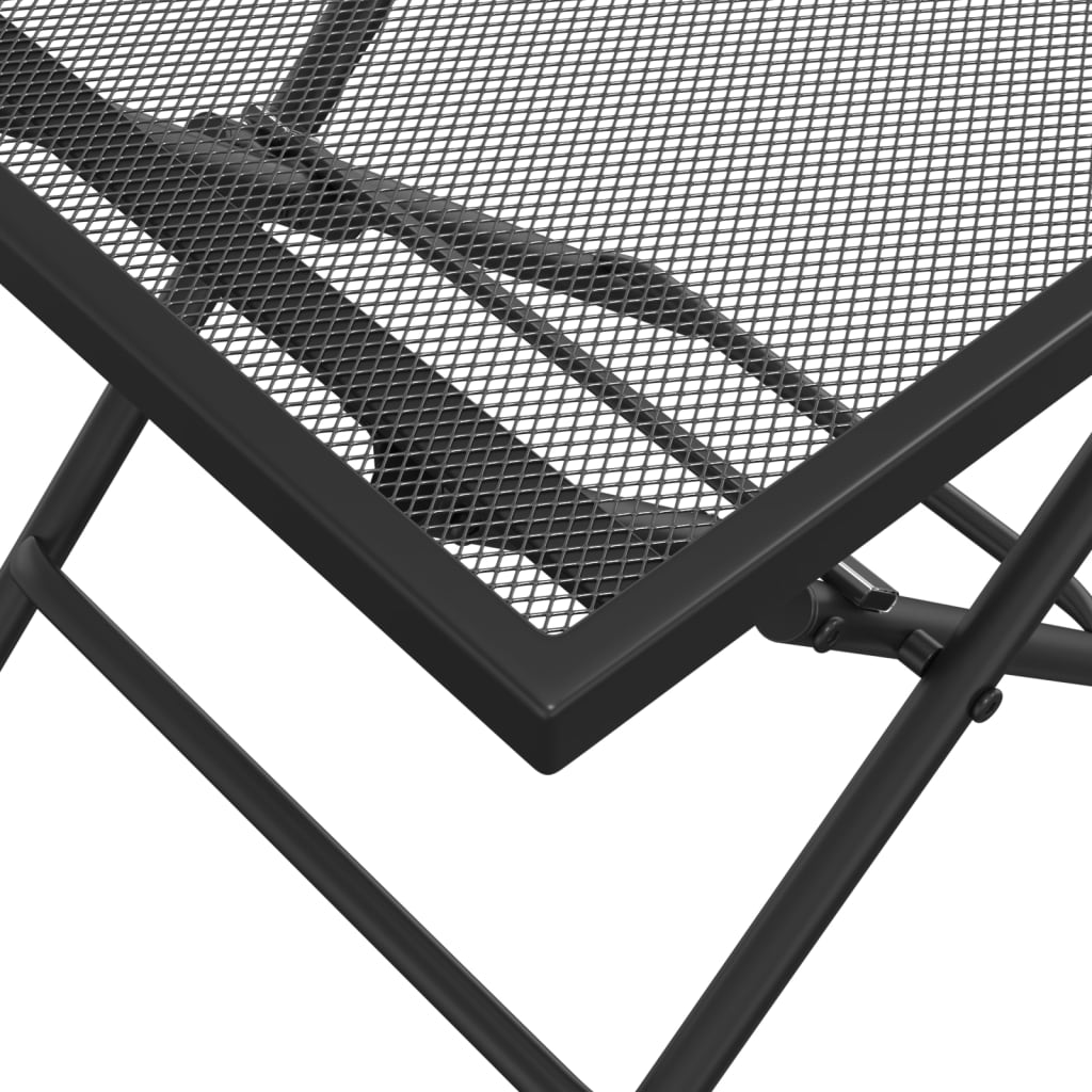 vidaXL Składany stolik ogrodowy, antracytowy, 38x38x38 cm, stal