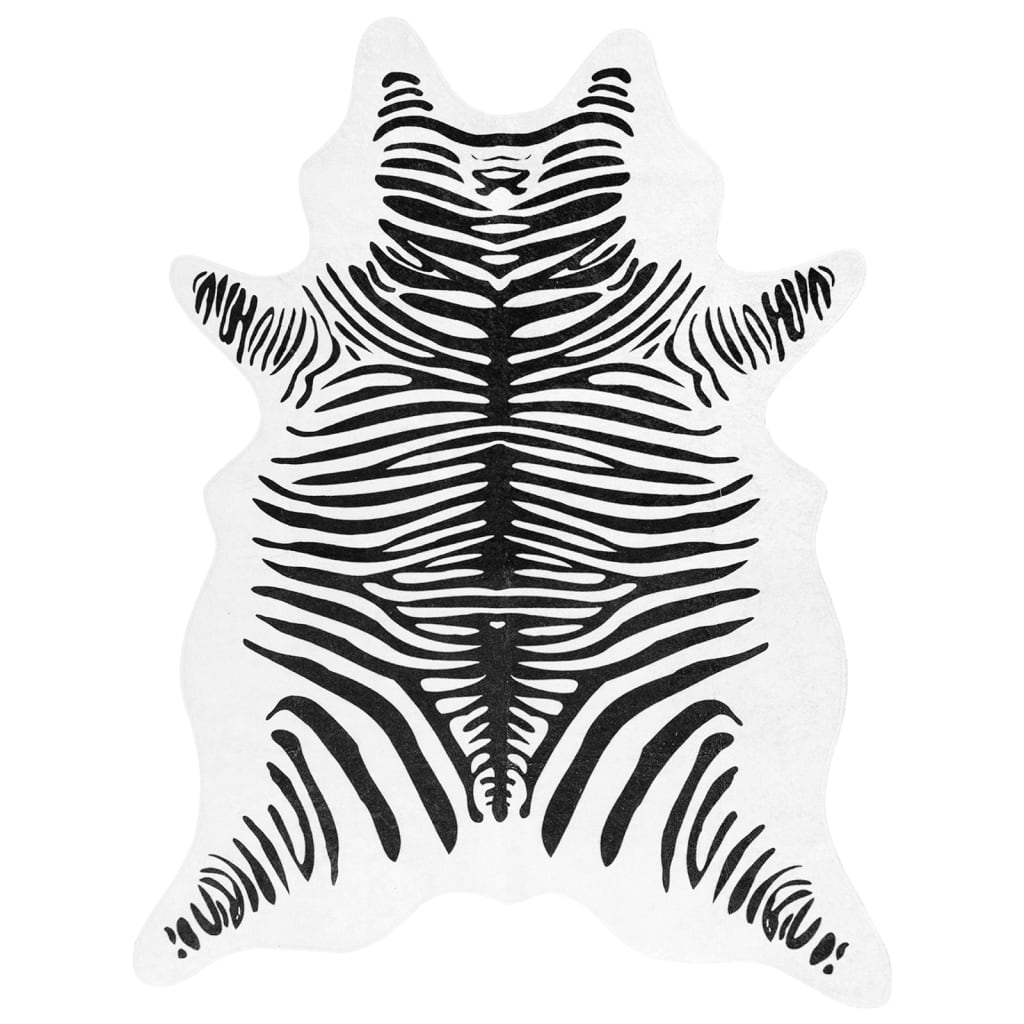 vidaXL Dywan, czarno-biały, 120x170 cm, zebra, z możliwością prania