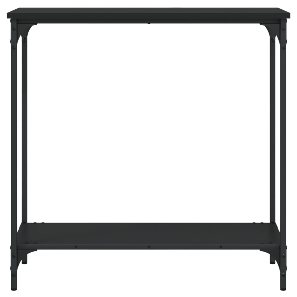 vidaXL Stolik konsolowy, czarny, 75x30,5x75 cm