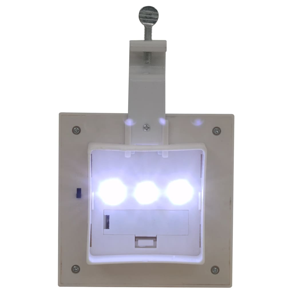 vidaXL Kwadratowe lampy solarne na zewnątrz, 6 szt., LED, 12 cm, białe