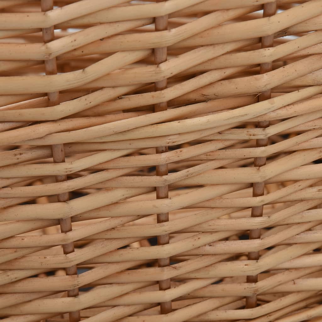 vidaXL Kosz na drewno, z uchwytami, 58x42x29 cm, naturalna wiklina