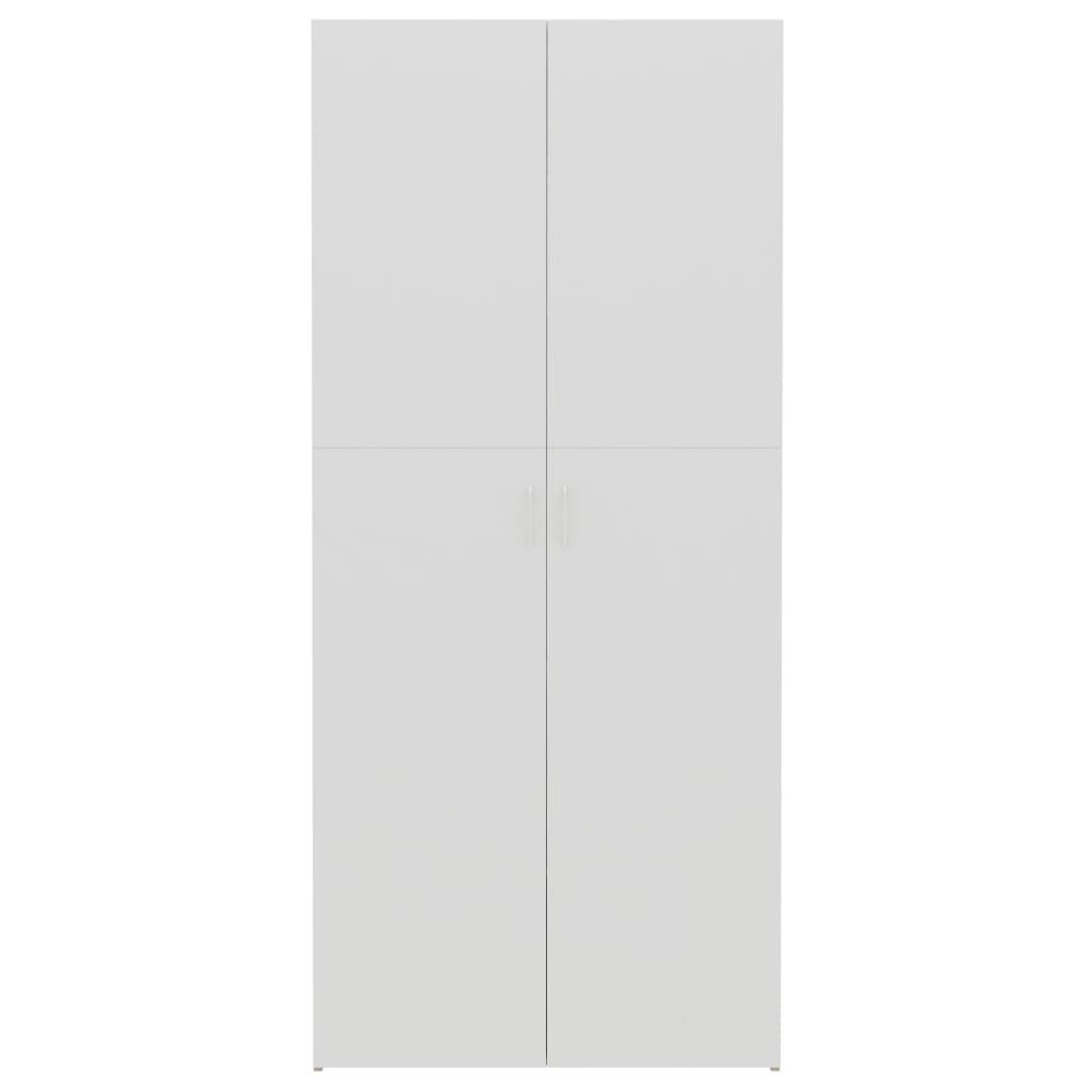 vidaXL Szafka na buty, kolor biały i dąb sonoma, 80x35,5x180 cm