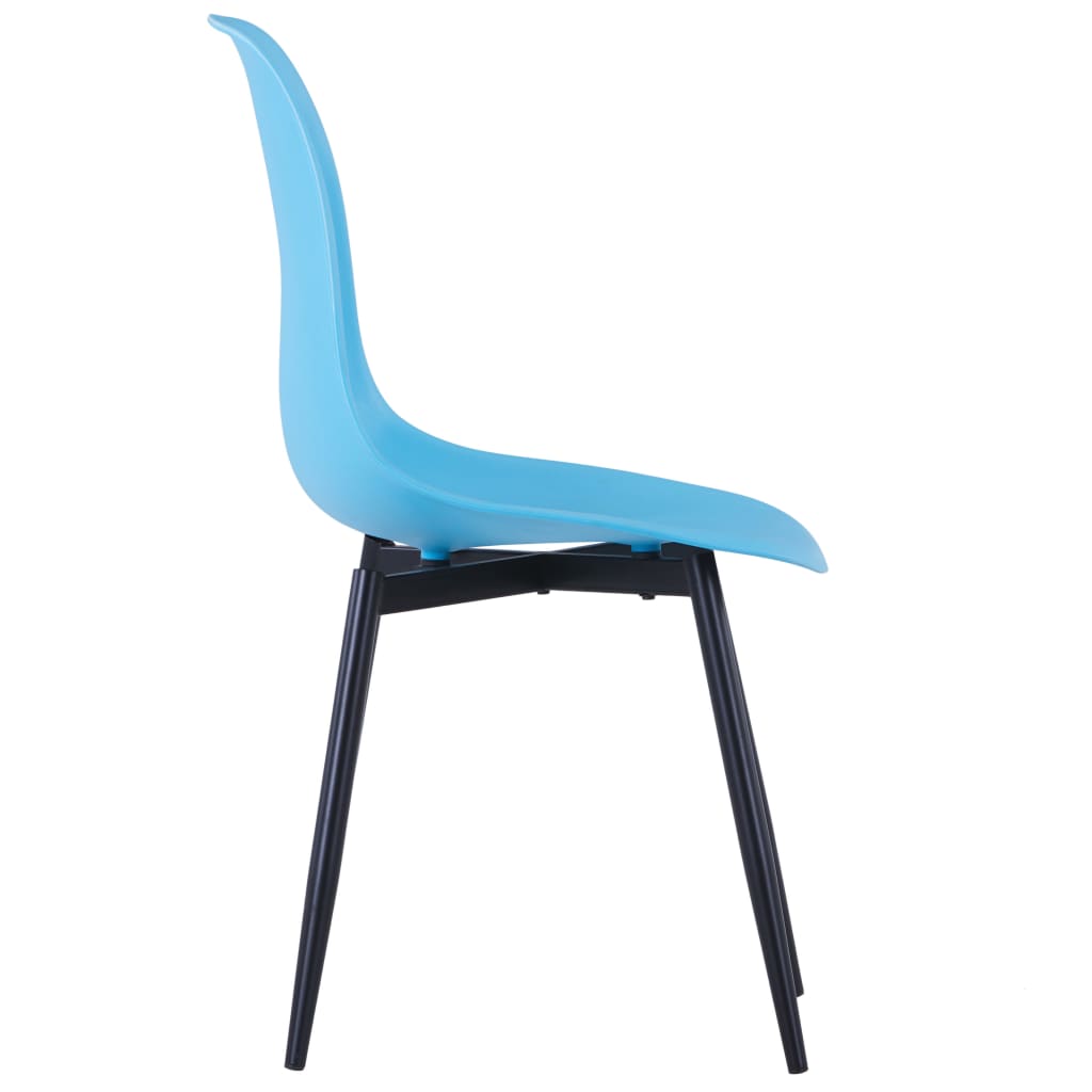 vidaXL Krzesła stołowe, 2 sztuk, niebieskie, PP