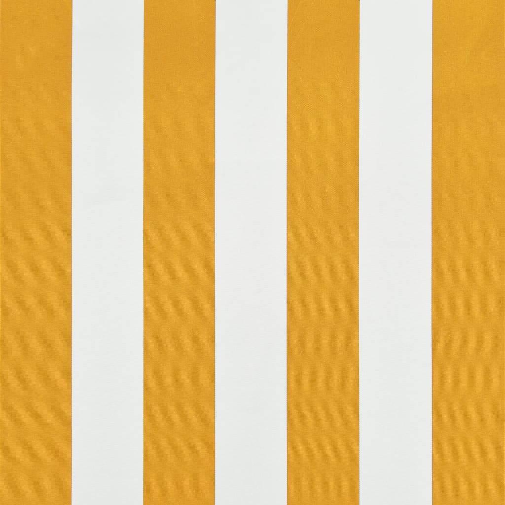 vidaXL Markiza zwijana, 350 x 150 cm, żółto-biała