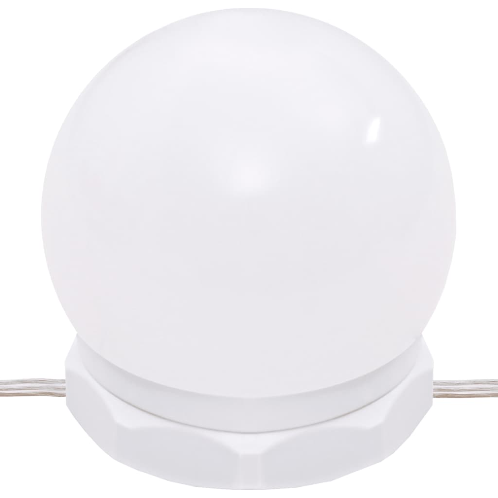 vidaXL Toaletka z lampkami LED, biała, 96x40x142 cm
