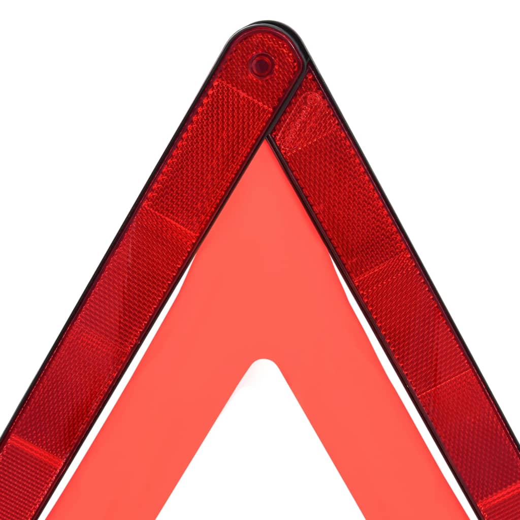 vidaXL Trójkąty ostrzegawcze, 10 szt., czerwone, 56,5x36,5x44,5 cm
