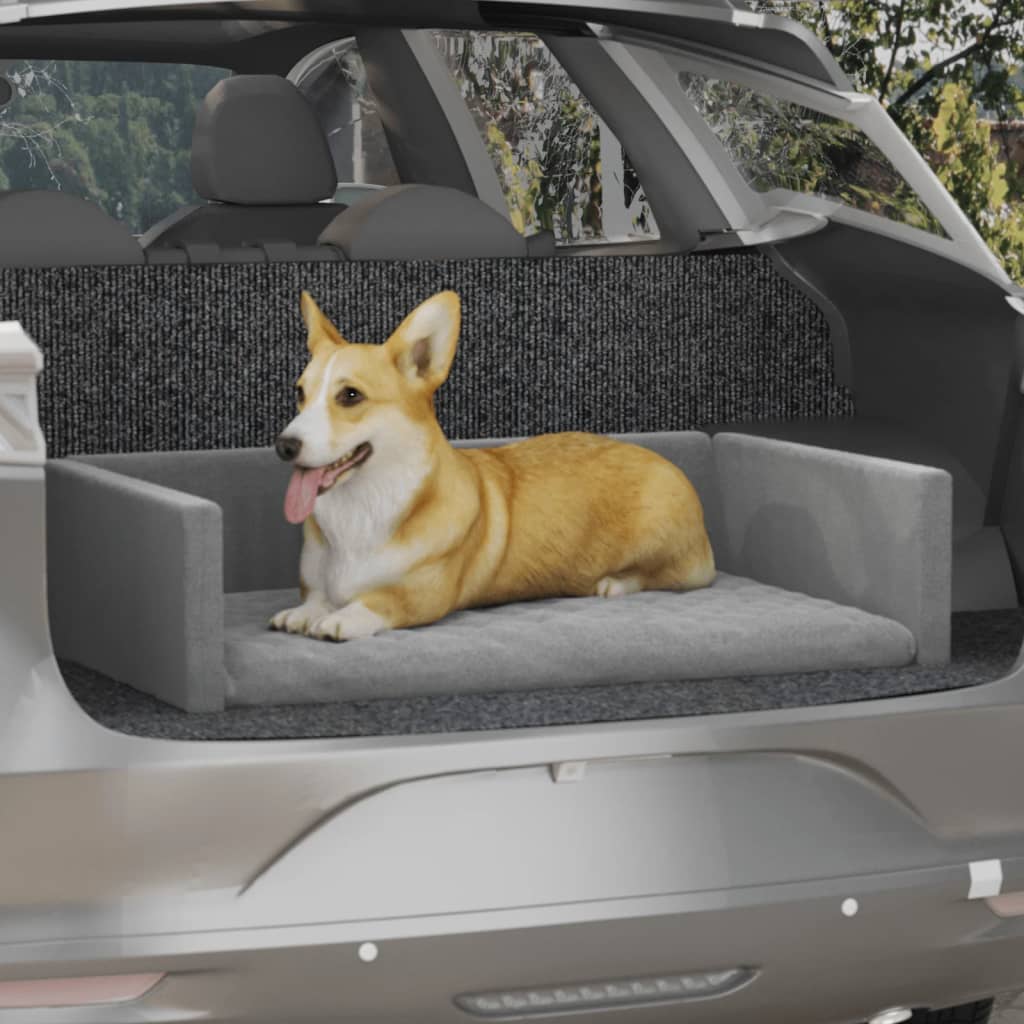 vidaXL Siedzisko samochodowe dla psa, jasnoszare, 110x70 cm